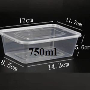 Hộp nhựa chữ nhật 750ml