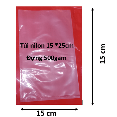 Túi nilon 15 x 25cm đựng 500gam